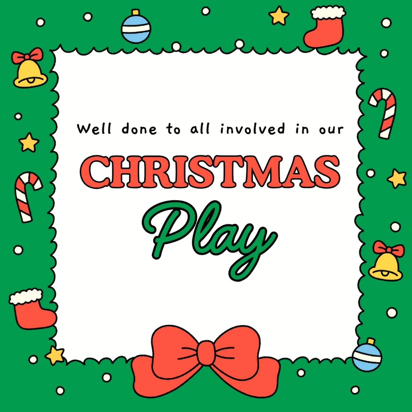 🎄🌟 Well Done to Everyone Involved! 🌟🎄

A huge well done to all the children and staff who were involved in our Christmas Play!
From the wonderful singing and acting to the beautiful costumes and props, every part of the performance was filled wit
