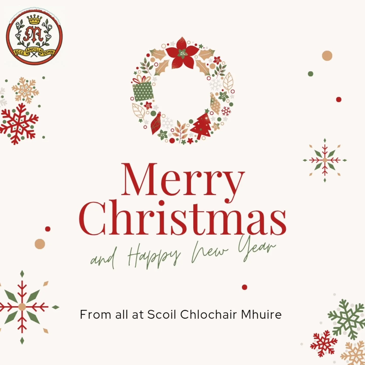 🎄✨ Merry Christmas from All of Us at Scoil Chlochair Mhuire! ✨🎄

We would like to wish all our pupils, families, staff and wider school community a very happy, peaceful and joyful Christmas.
Thank you for your continued support, kindness and partne