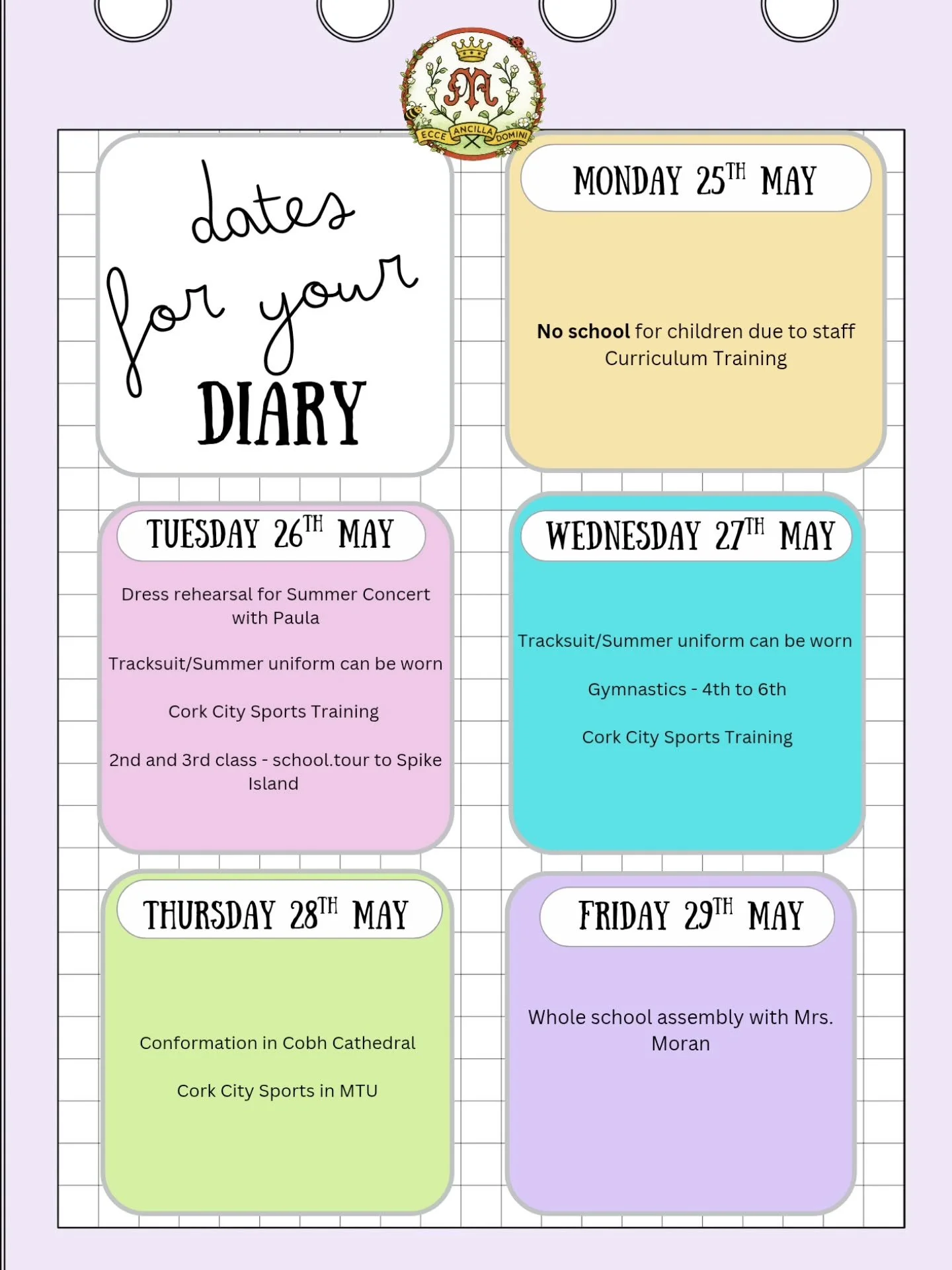 📅✨ Dates for the Diary &ndash; Weekly Update ✨📅

🌍 Culture Day 2026 -  We had a wonderful day celebrating the many cultures that make our school community so special. A heartfelt thank you to our fantastic parents who generously gave their time to