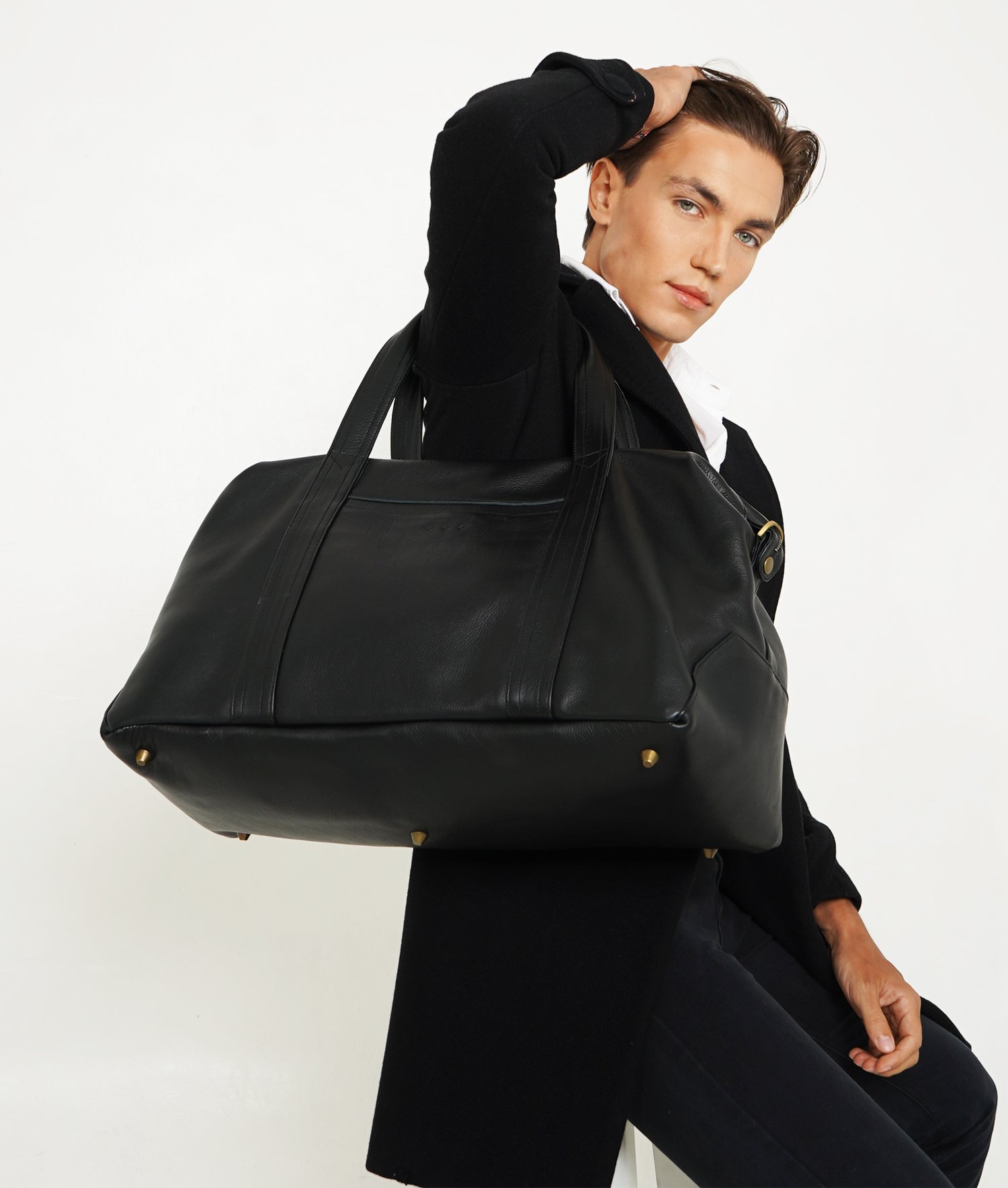 Wholesale Men's leather clutch bag 2022 new casual trend fashion men black  handbags custom logo luxury real leather clutch bags for man From  m.