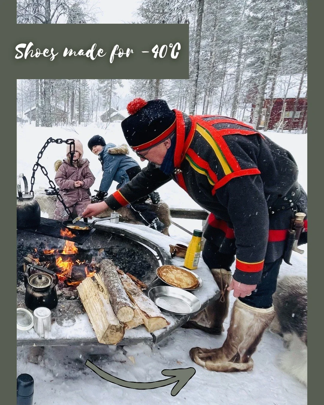 Shoes made for -40&deg;C ❄️👣🥾

These traditional shoes are made from reindeer skin - and there&rsquo;s a reason for that. Reindeer fur is hollow, trapping warm air and keeping your feet warm even in extreme cold.

It&rsquo;s one of nature&rsquo;s m