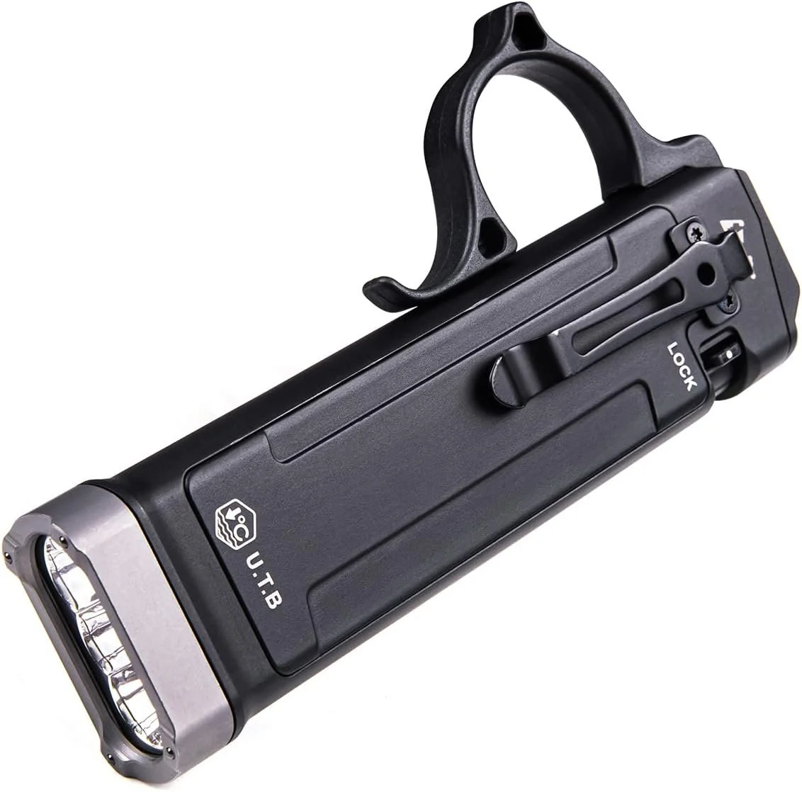 al Flashlight,Flat Flashlight Rechargeable,3500 Lumens Tactical/Duty Dual-Switch LED Slim Flashlight with Stainless Clip for Outdoor Daliy Use Emergency