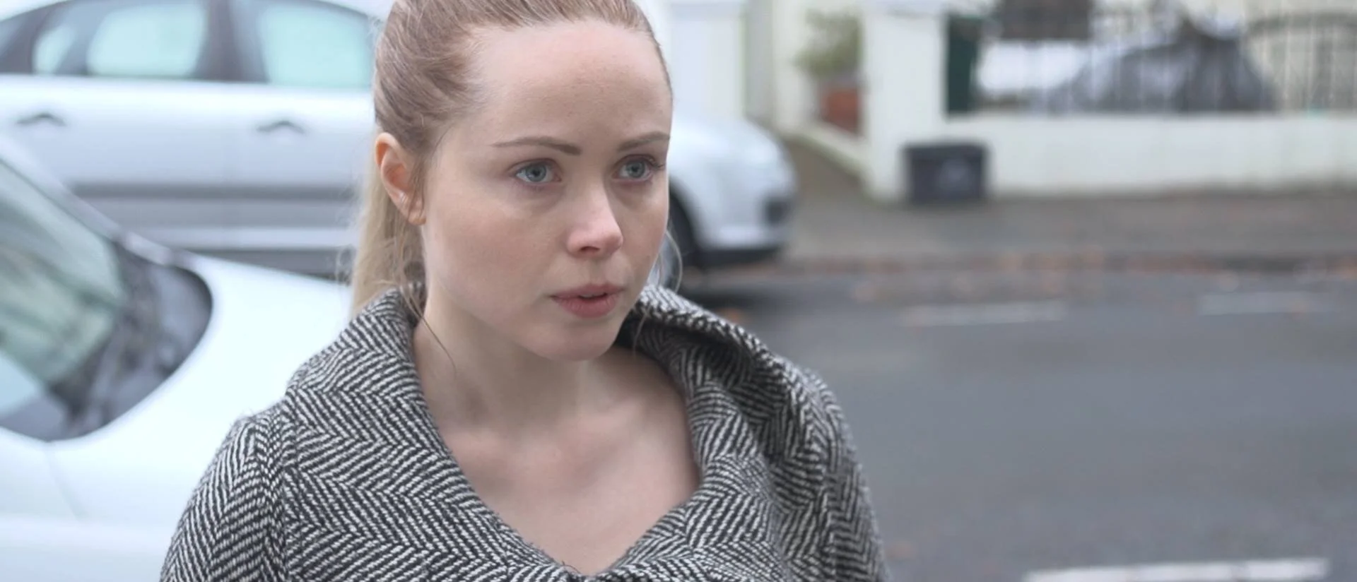 From the short film 'Punchbag' (23 and a half films) we filmed an exterior where an overcast December morning actually worked in our favour, although bounce was still used underneath our subject for very subtle fill.