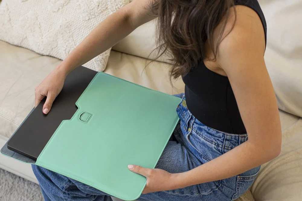 Pastel-green-saffiano-Leather-Personalized-laptop-sleeve-lifestyle.jpg