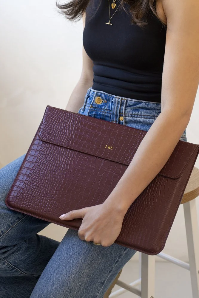 Burgundy-lizard-Leather-Personalized-laptop-sleeve-lifestyle.jpg