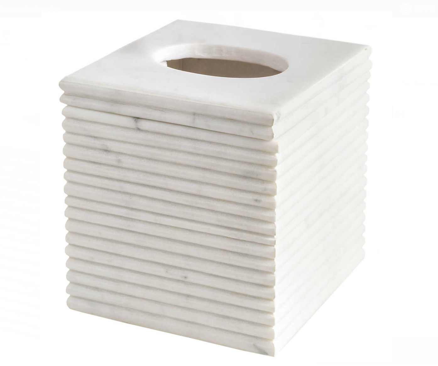 White Marble Kleenex Box 