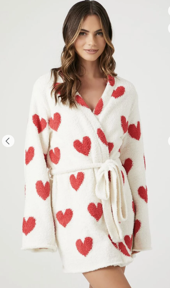 Plush Heart Robe