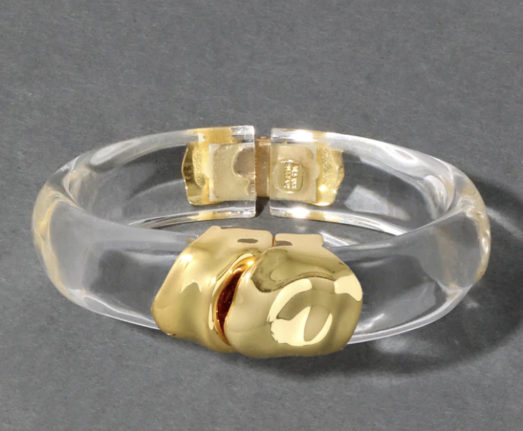 Alexis Bittar Gold Lucite Bracelet