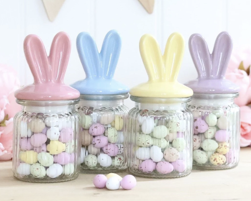 Easter Bunny Jars (fill with candy)