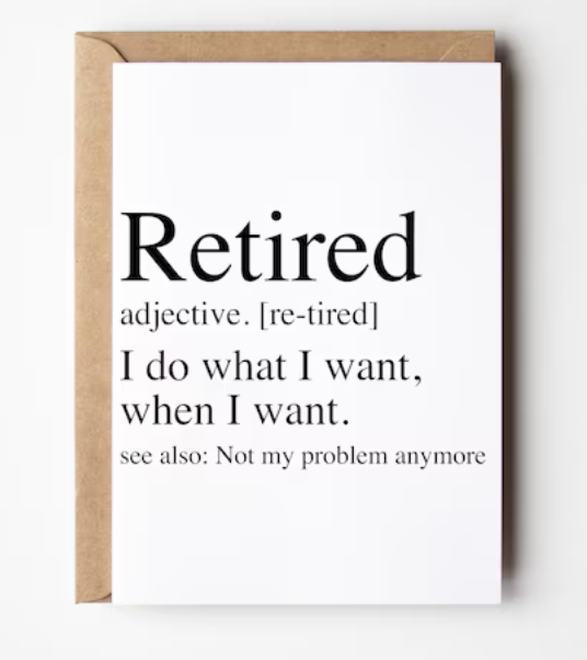 Retired Adjective Card