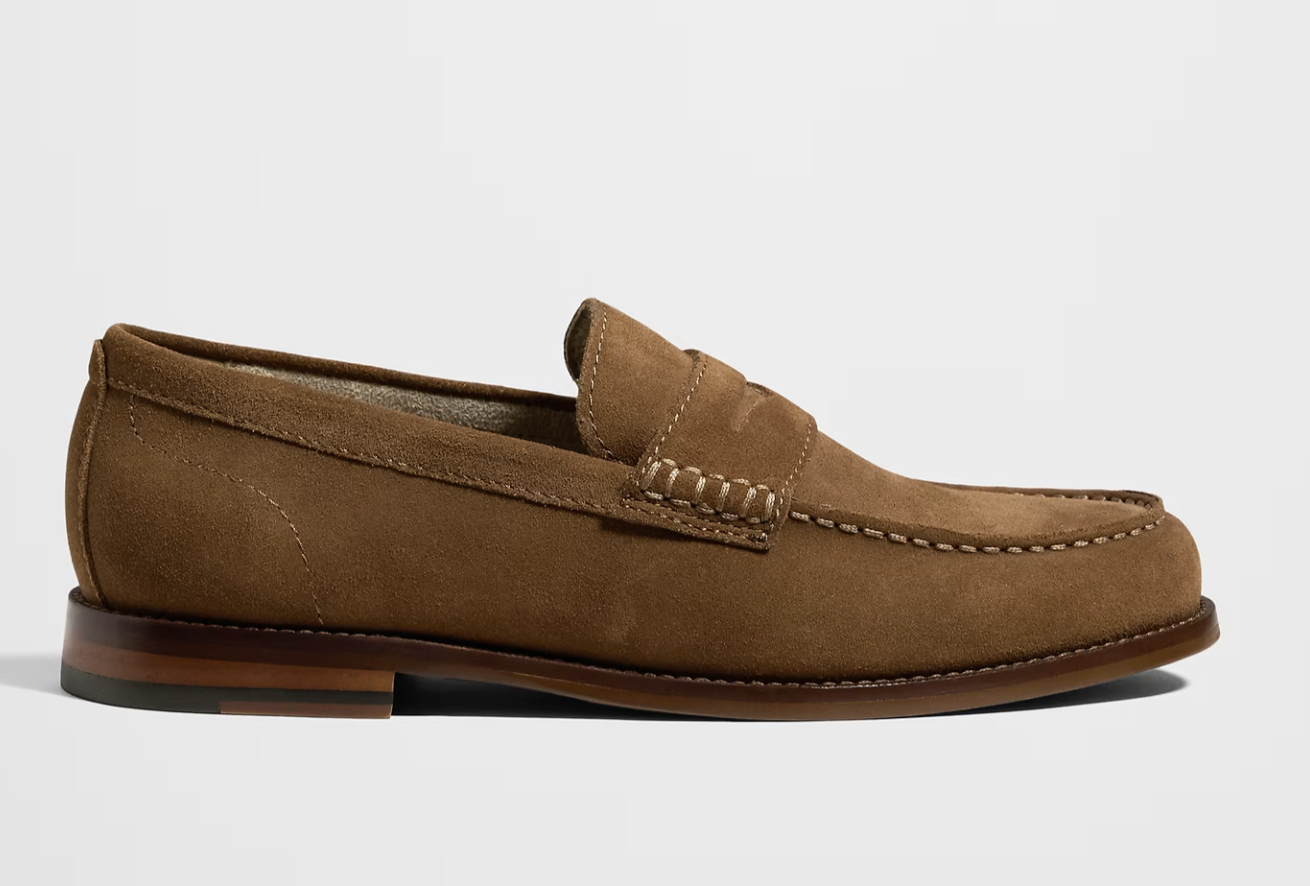 Suede Penny Loafers