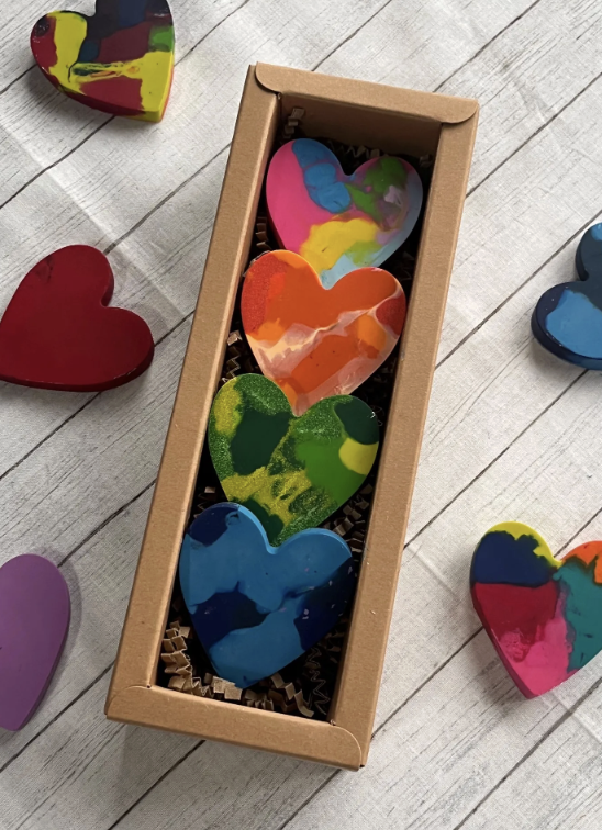 Personalized Heart Crayons