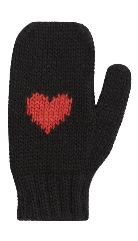 Heart Alpaca Mittens