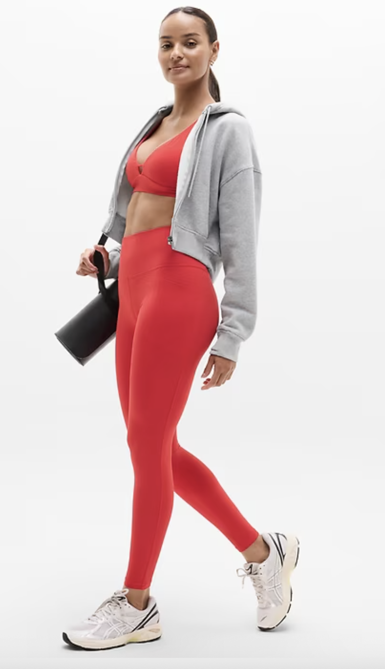 Athleta Salutation Red Leggings