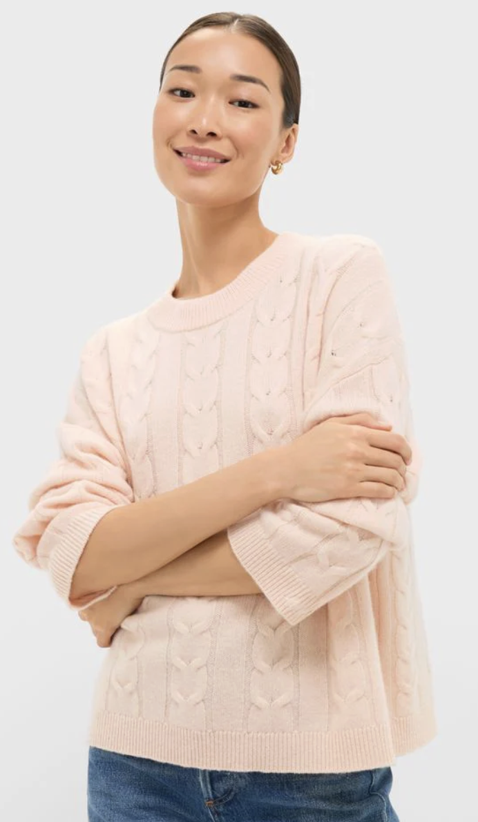 Tuckernuck Pink Cable Knit Sweater