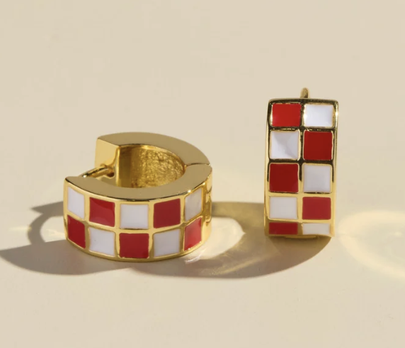 Nickel + Suede Huggies