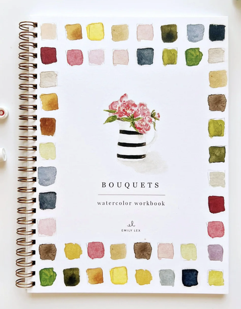 Bouquets Watercolor Workbook