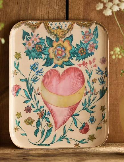 Small Printed Heart Tray