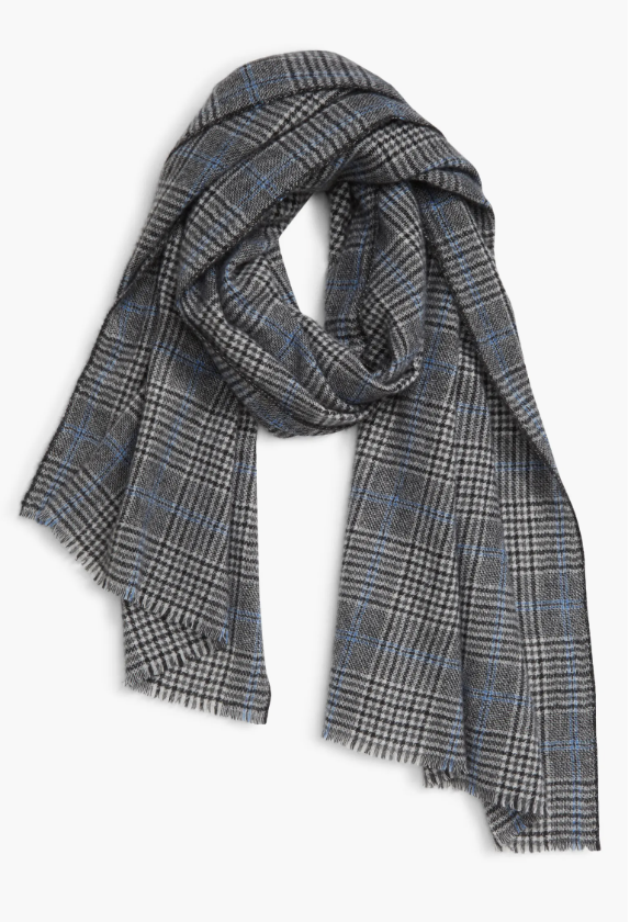 Andrew Stewart Plaid Cashmere Scarf