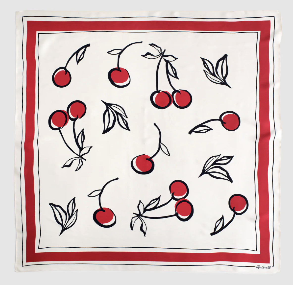 Cherry Silk Scarf
