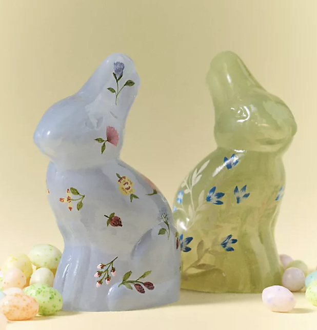 Floral Glass Bunny