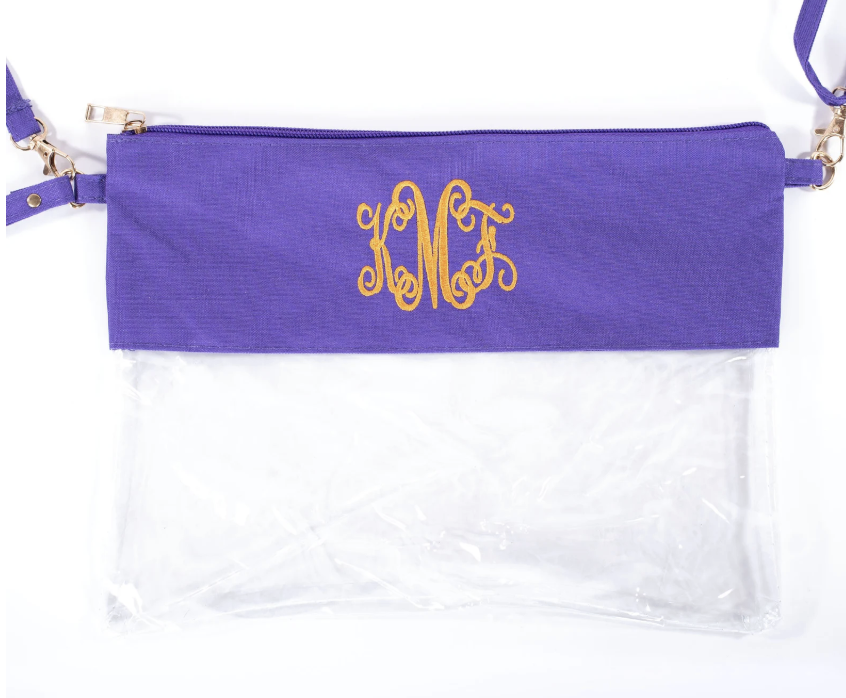 Clear Monogrammed Bag