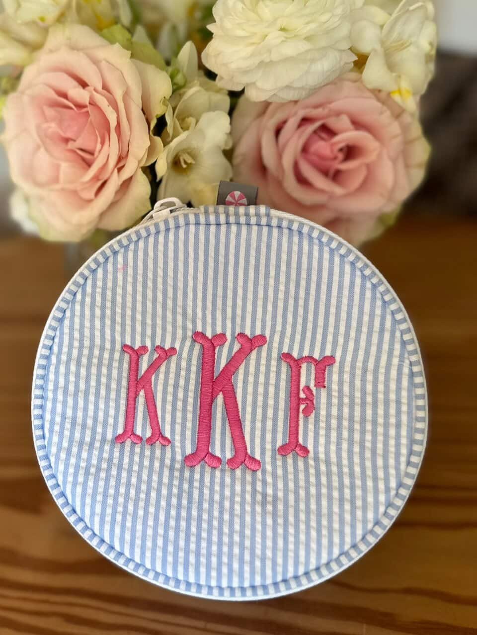 Monogrammed Button Bag