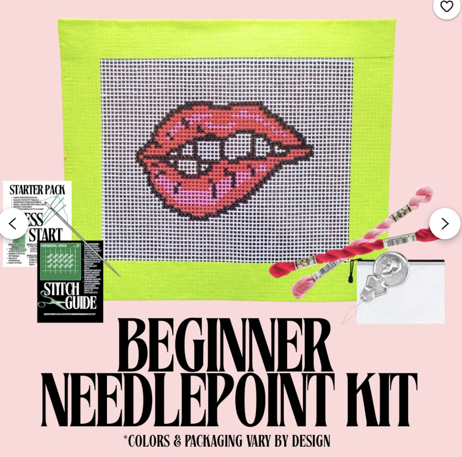 Beginner Lip Needlepoint Kit