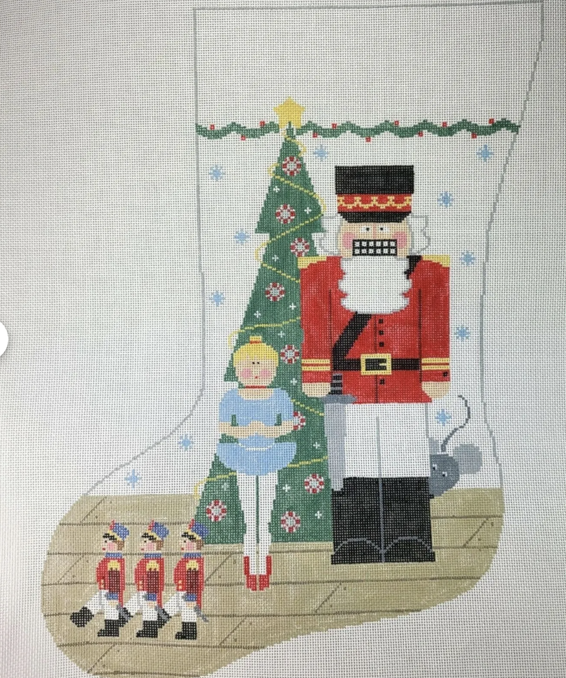 Vintage Christmas Stocking Canvas