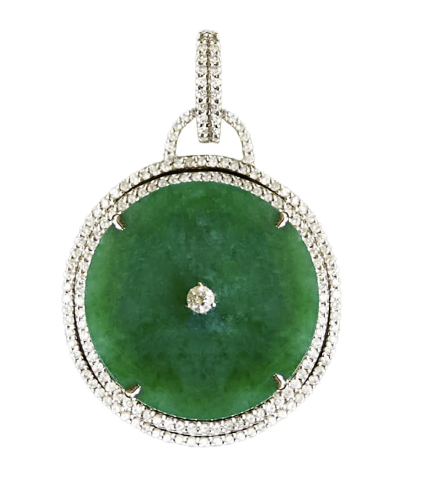 Buru Diamond and Jade Pendant