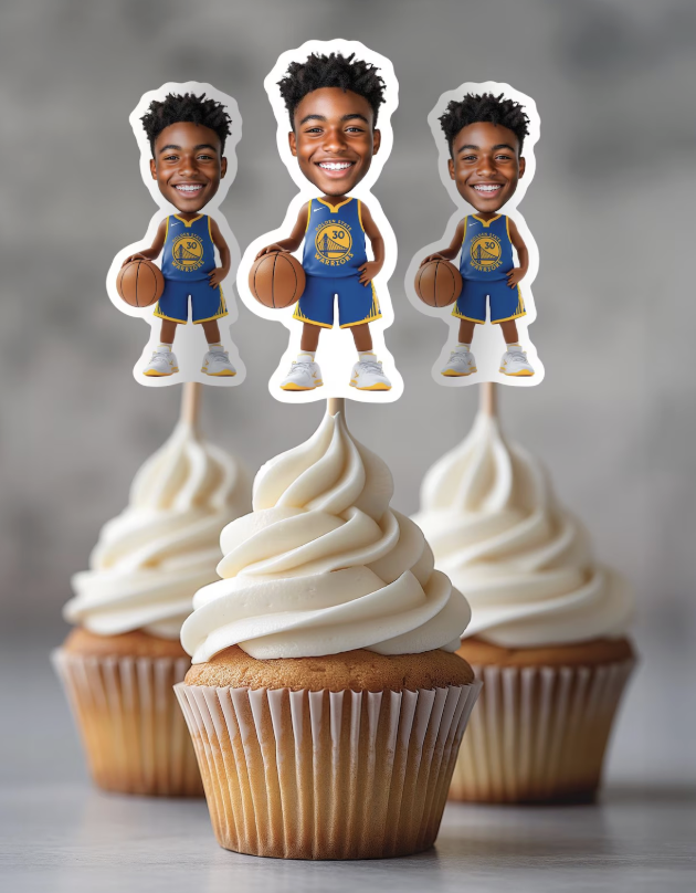 Basketball Cupcake Toppers