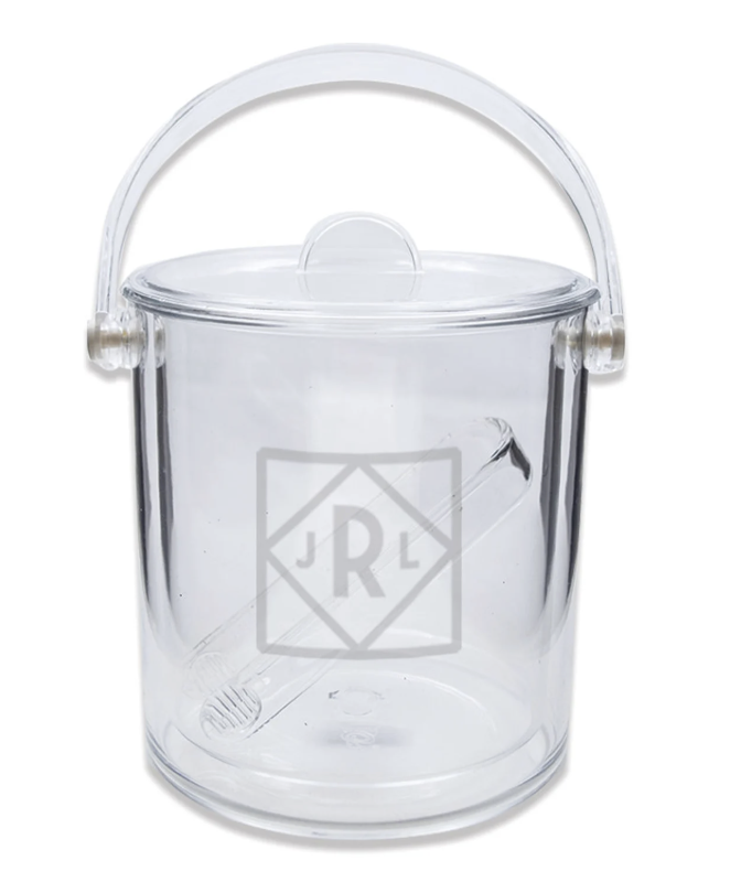 Monogrammed Acrylic Ice Bucket