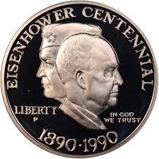 1990 P Eisenhower Centennial Silver Dollar