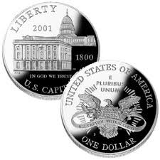 2001 Capitol Vistor Center Silver Dollar Proof