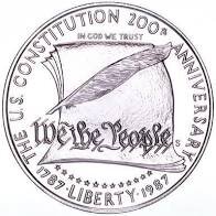 1987 US Constitution Proof Silver Dollar