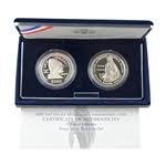 2000 Leif Ericson Millennium Commemorative Coins U.S. and Icelandic Proof Silver Two coin Set