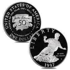 1997 Jackie Robinson Commemorative Silver Dollar