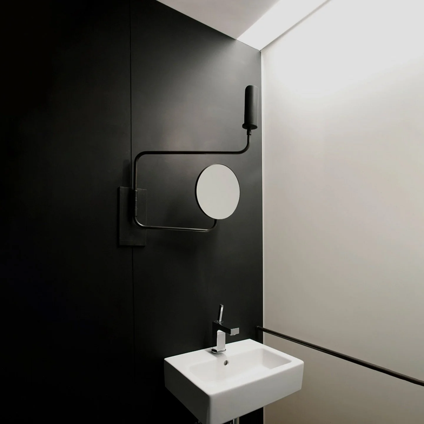 SWITCH  DUO (mirror + sconce) by @lumifer_by_javierrobles 
• swivel arms
• rotating sconce
• magnifying mirror