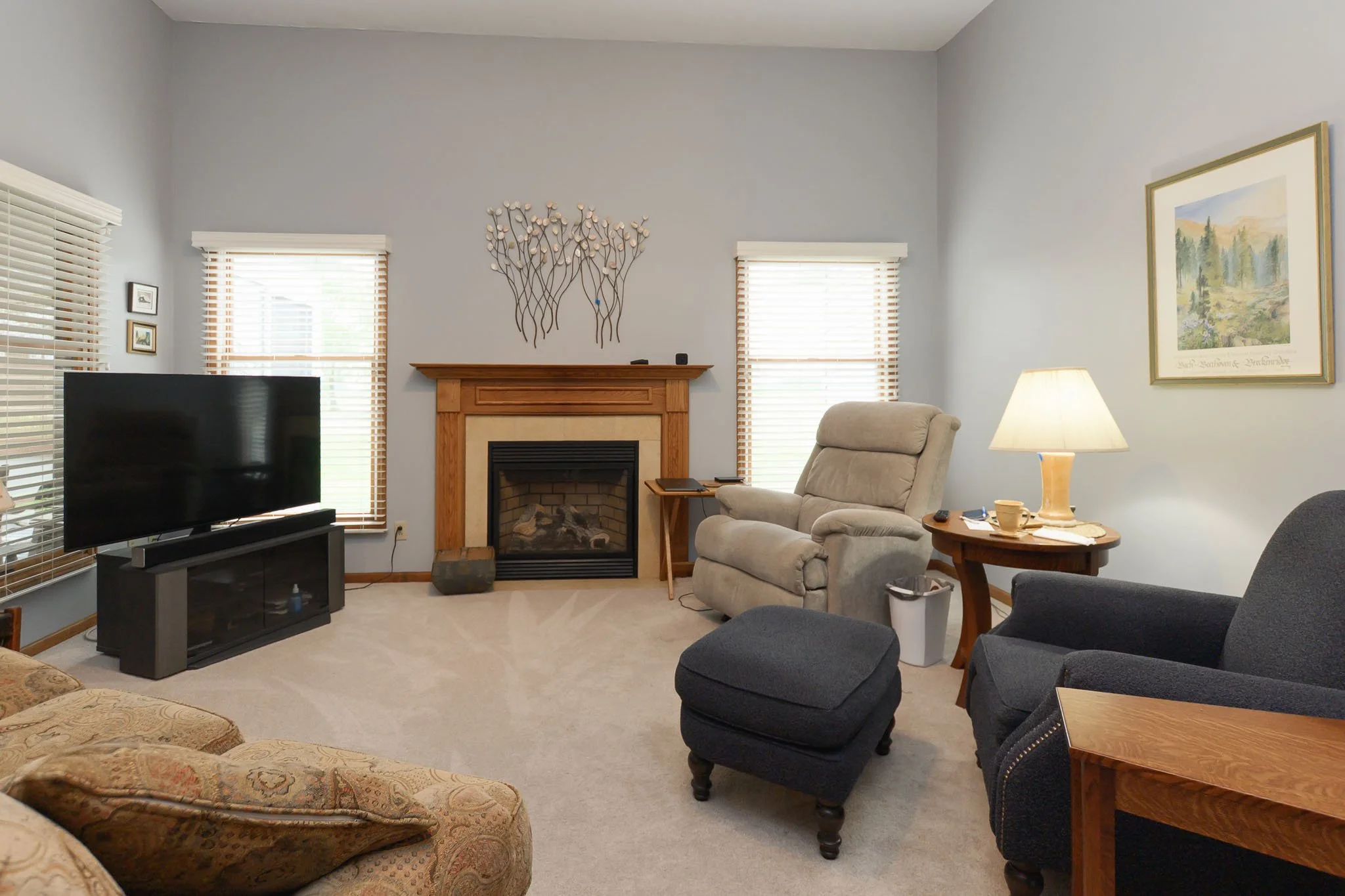 Living Room with Fireplace
