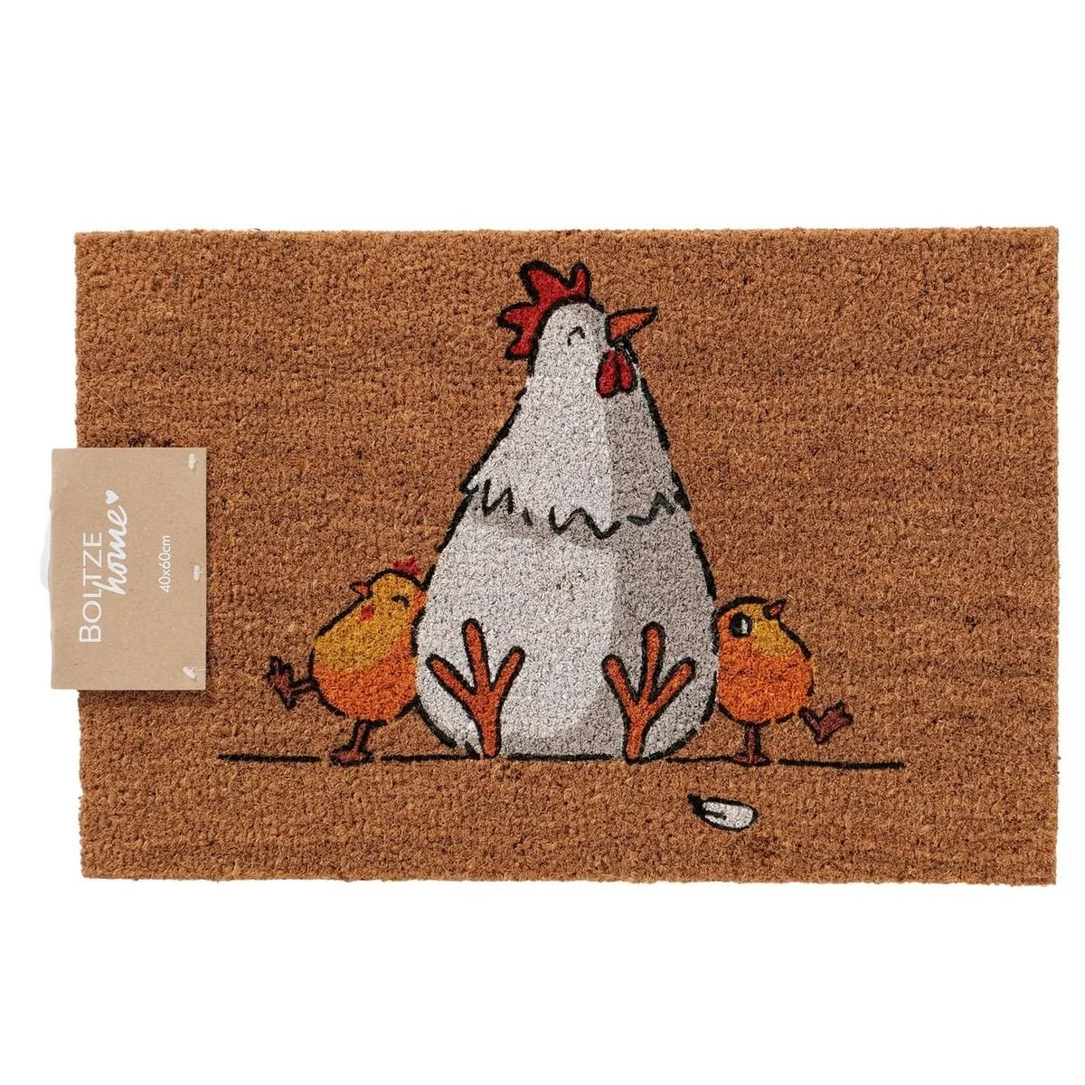 Χαλάκι εισόδου με κοτούλες