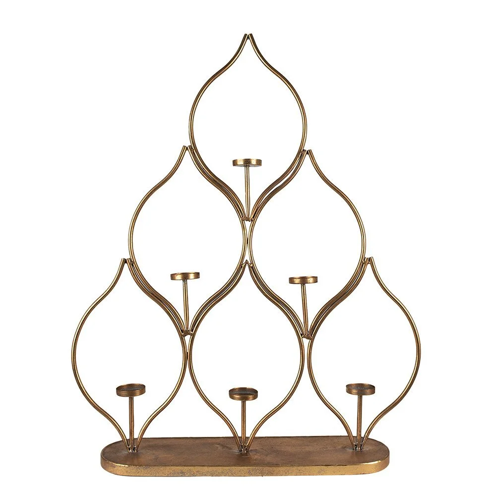 Kηροπήγιο μεταλλικό χρυσαφί