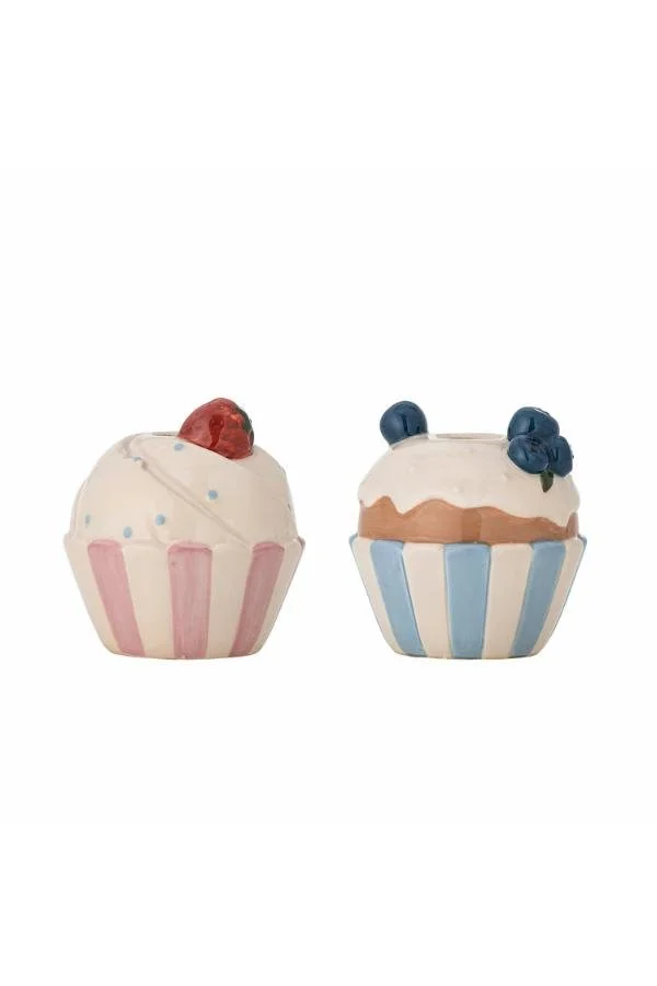 Κηροπήγια cupcakes σετ/2τμχ.