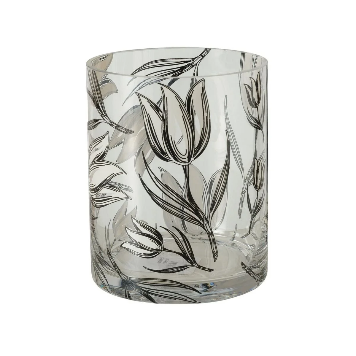 Βάζο γυάλινο με τουλίπες 15εκ.