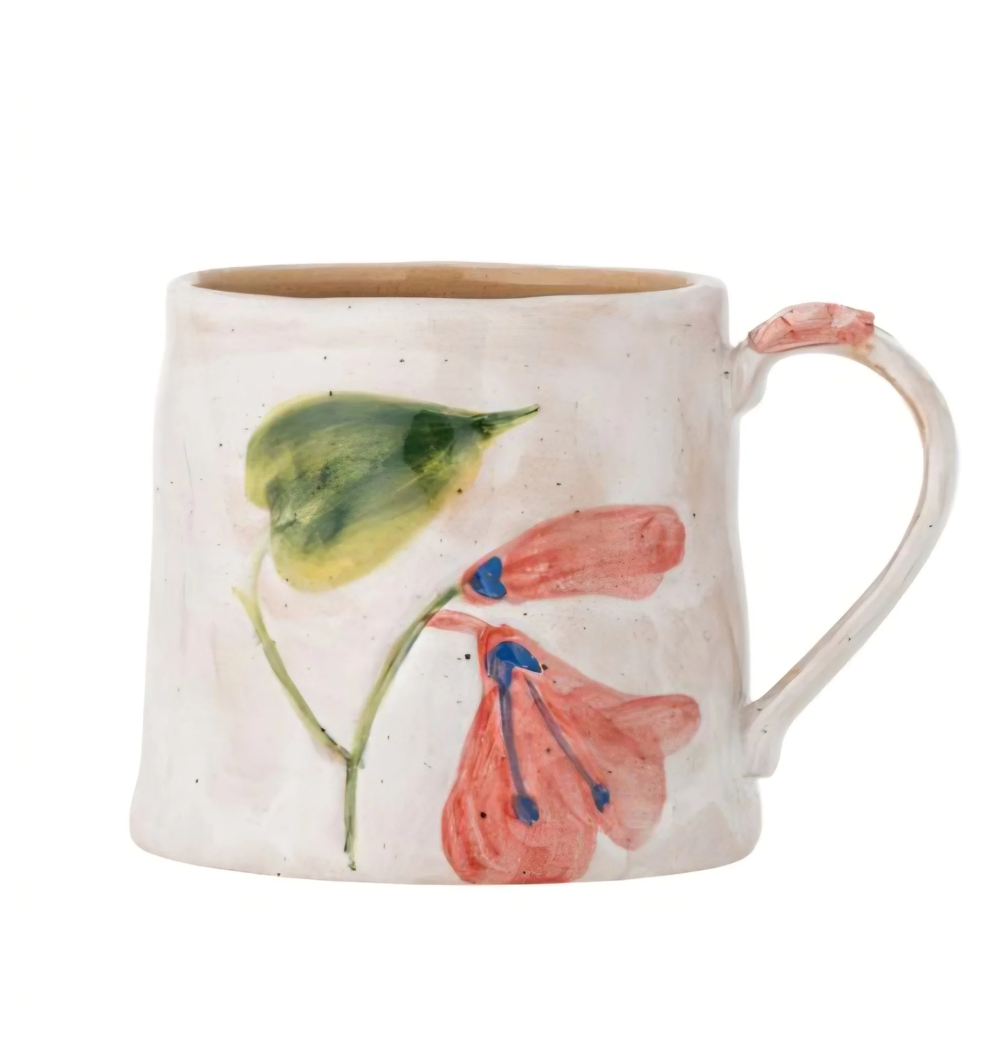 Κούπα με κόκκινα λουλούδια