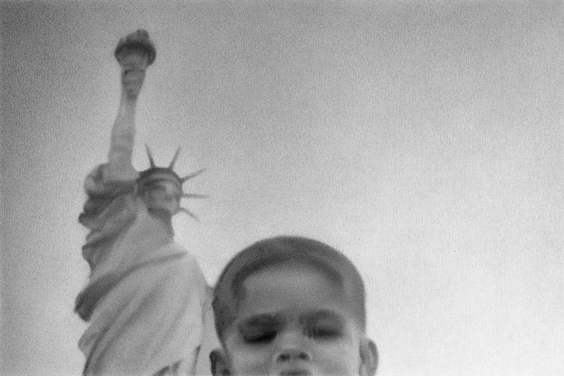 Liberty Island 1958 (1), 2010, Graphite, 10” x 6 5/8”