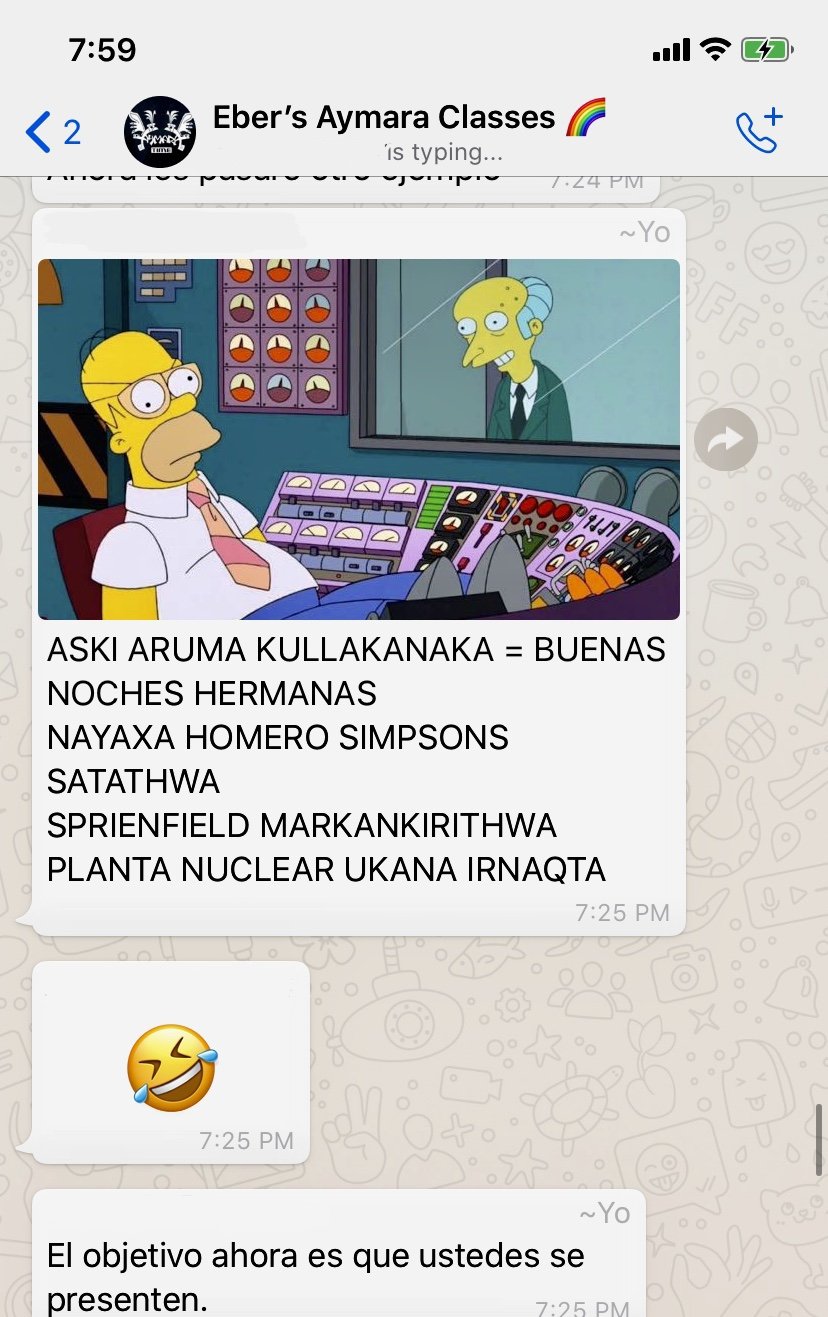   Simpsons Meme in Chat + Meme by Eber Miranda,&nbsp; Courtesy of Yvette Ramírez  