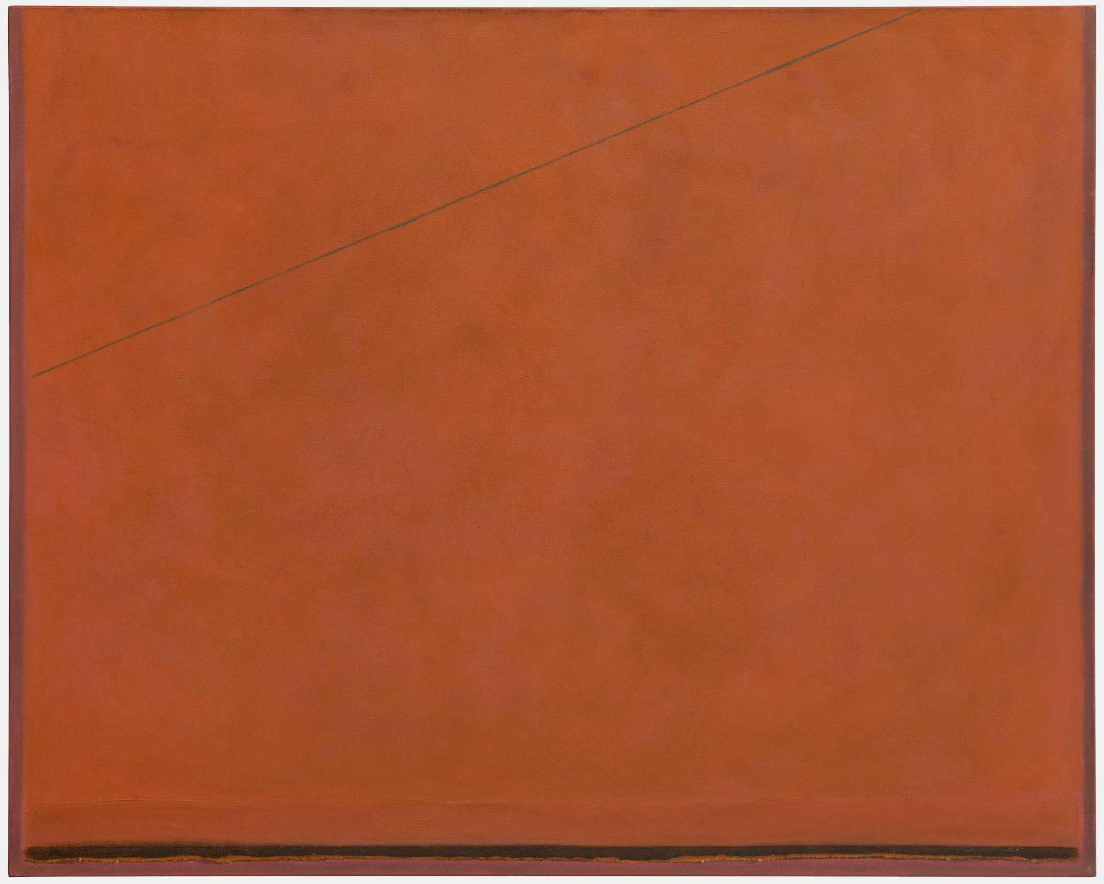  Virginia Jaramillo (American, born 1939),  Principle of Equivalence,  1975, oil on canvas, 481⁄4 x 60 inches, Collection of the Kemper Museum of Contemporary Art, Kansas City, Missouri, Gift of Robert and Sally West, 2012.01.01. © Virginia Jaramillo