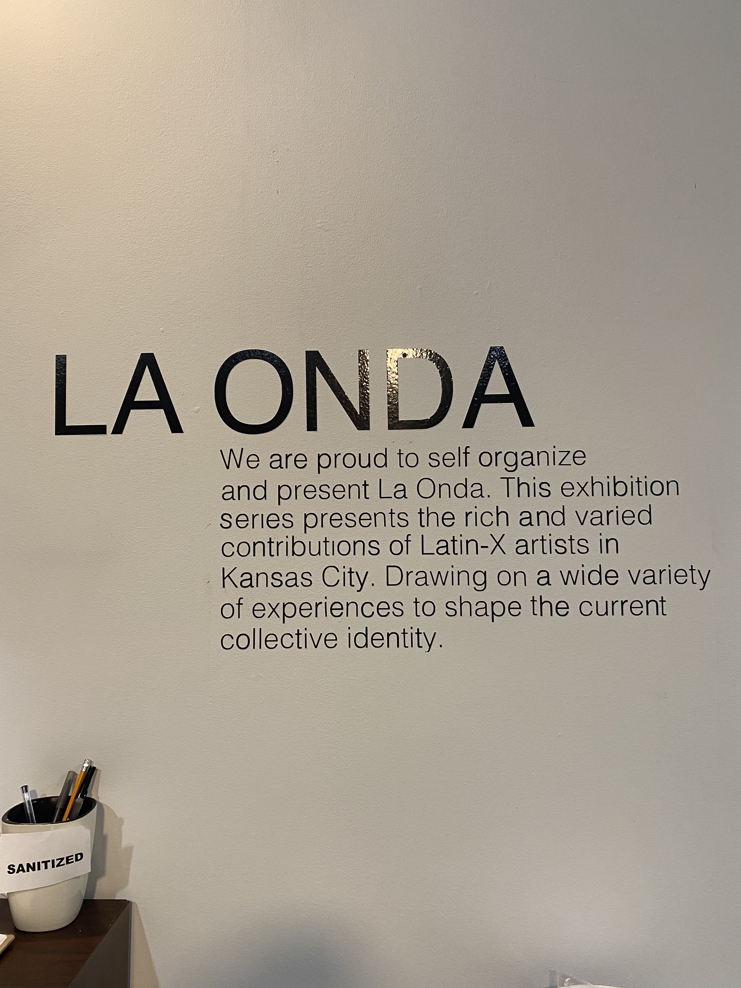  Installation image of a La Onda exhibition at Interurban Arthouse (Overland Park, Kansas) 