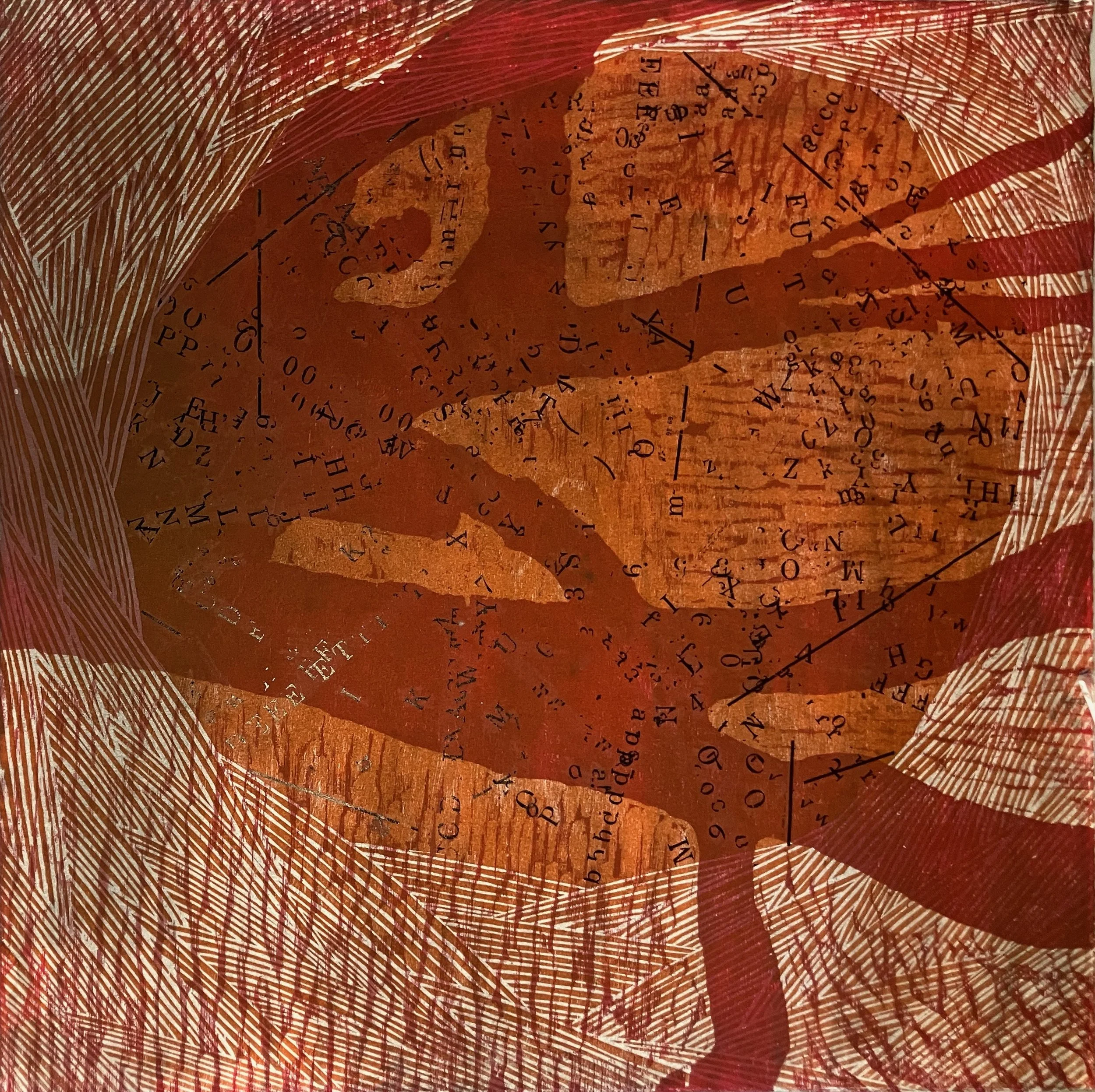 untitled (orange sun) by Mildred Beltré 