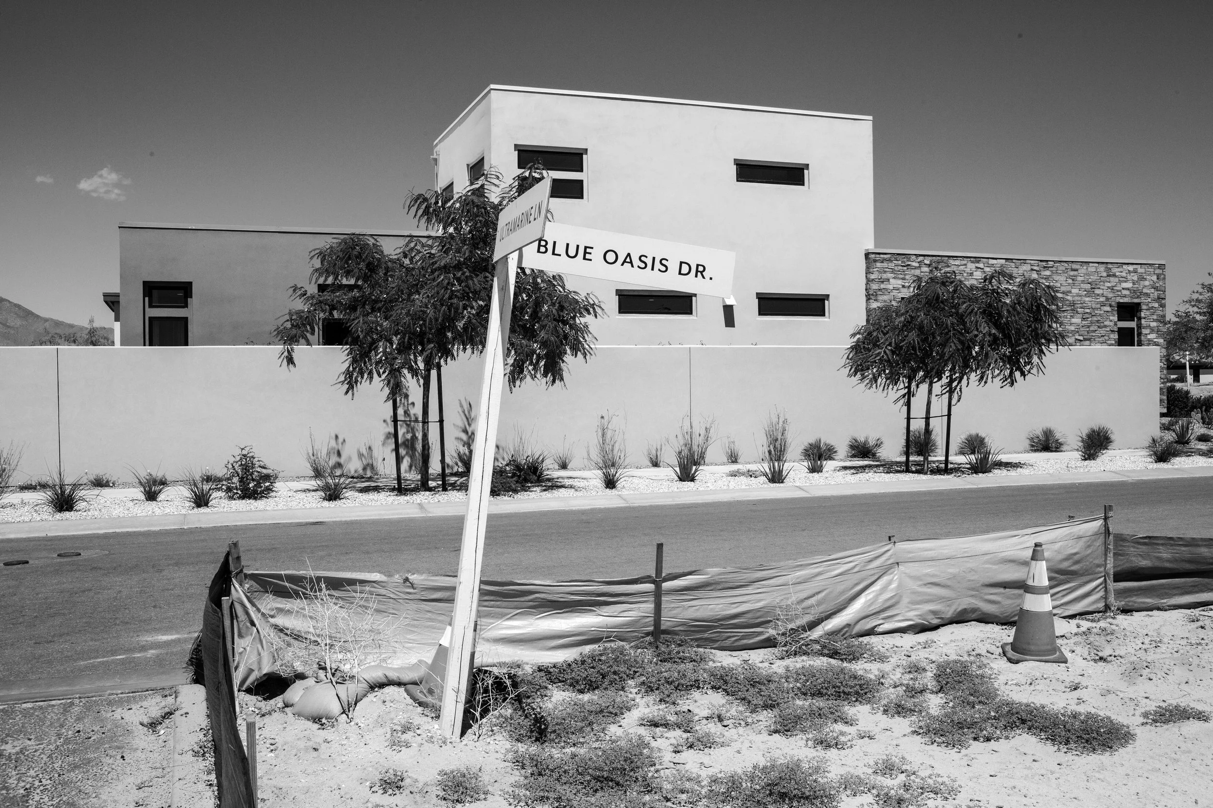Tamara Cedré, Blue Oasis Drive under construction at Cotino, Palm Springs, 2026